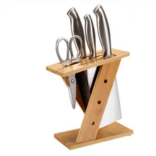 Бамбуковая подставка Подставка для кухонных ножей Экологичная натуральная древесина кухонный Органайзер многофункциональная стойка для ножей кухонная стойка для хранения инструментов