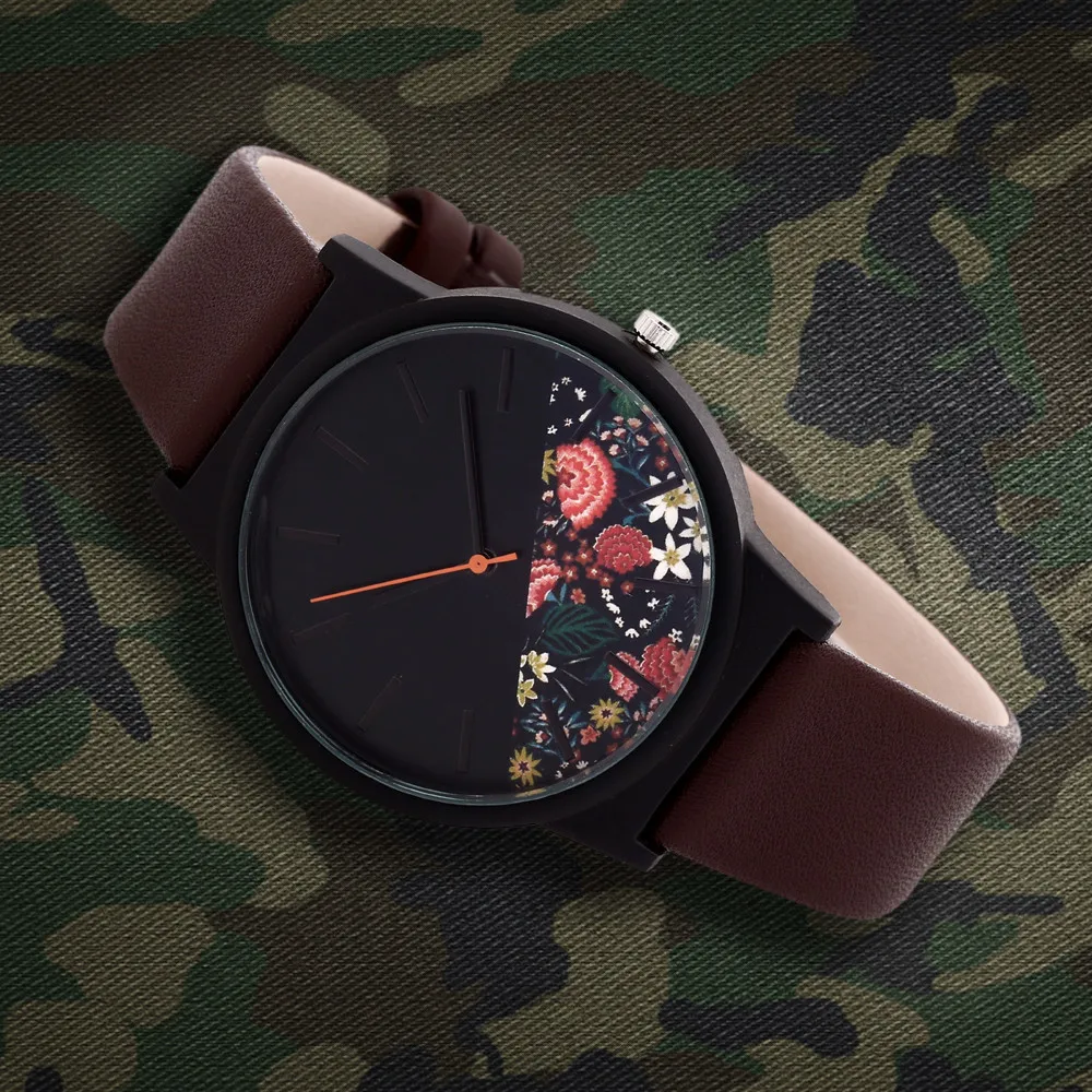 

DISU Women Men Wristwatch Leather Skin Strap Alloy Quartz Watch Man Fashion Watch 2019 Couple Watches