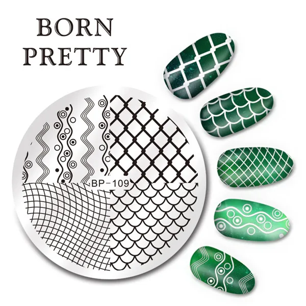 BORN PRETTY Geometic Flower Nail Art Stamp Plate Classic Traingle Heart маникюрный шаблон пластина с изображениями для нейл-арта - Цвет: 10