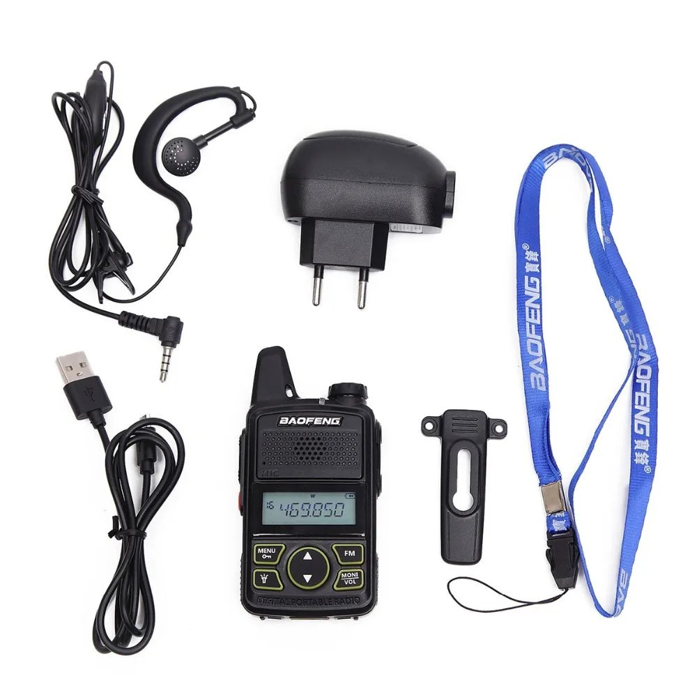 2 шт. BAOFENG BF T1 мини двухстороннее радио UHF 400 470 mhz 20CH BFT1 Портативный Walkie Talkie легко