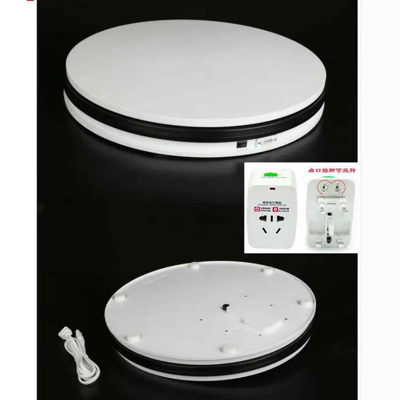 

HQ 350X60MM Heavy Load Electric Turntable Display Stand Electric Rotary Base 30 Seconds Speed Automatic Revolving Platform