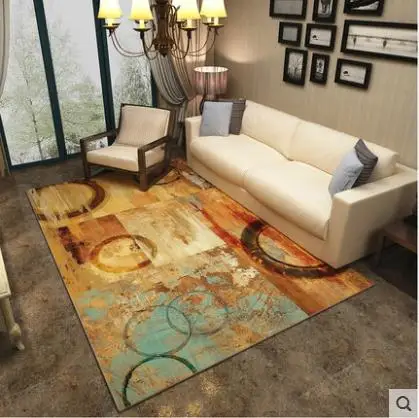 3D السجاد زهرة اللوحة المعيشة غرفة نوم البساط أريكة طاولة القهوة حصيرة اليوغا سادة الأزرق المتوسط نمط عدم الانزلاق