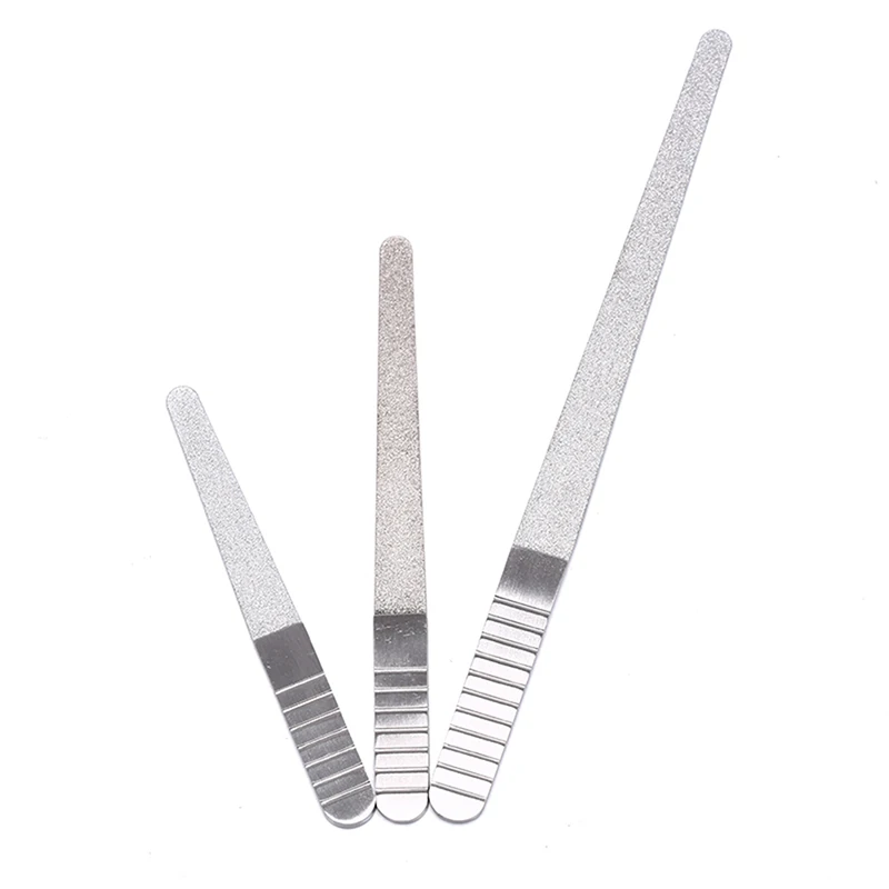 

10/12.5/18cm Metal Stainless Steel Nail Files Buffer Sanding Polishing Grinding Blocks Grind Sand Nail Art Pedicure Manicure