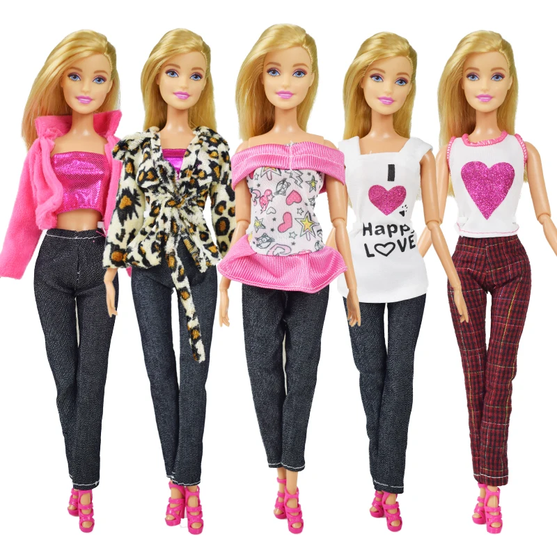 

5 Pcs/lot Daily Casual Wear Doll Pants Doll Accessories Children's Products Doll Supplies for 12 Inch Doll Clothes Girl Toys