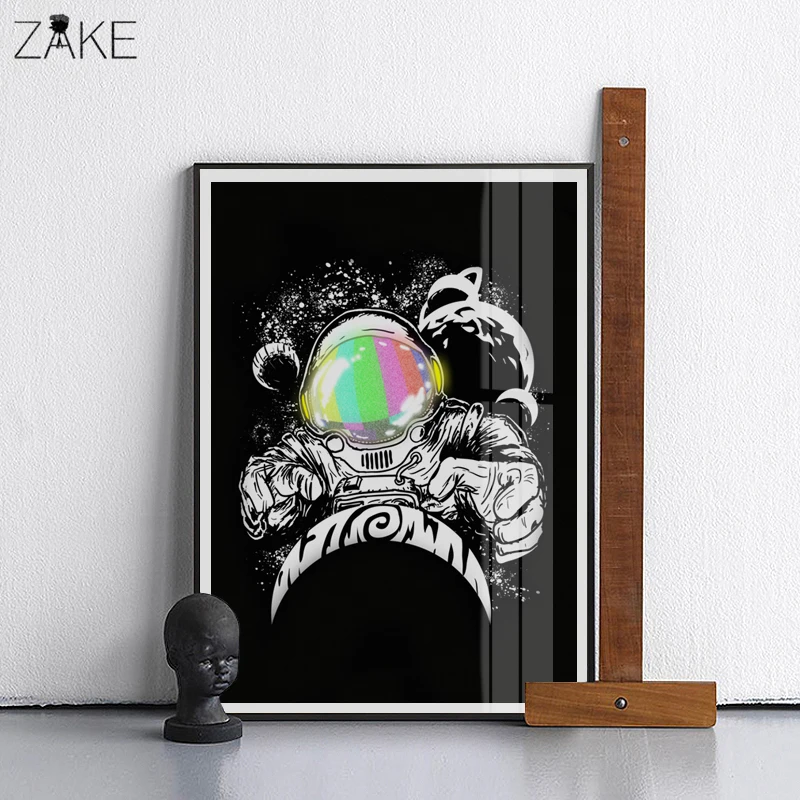 

Nursery Astronaut Canvas Art Posters and Prints Wall Picture Painting Home Decor for Kids Room Decoration