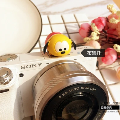 3D мультфильм Герой Мстители камера Фонарик Горячий башмак Крышка для Canon Nikon Fujifilm samsung Panasonic Leica Olympus - Цвет: Черный