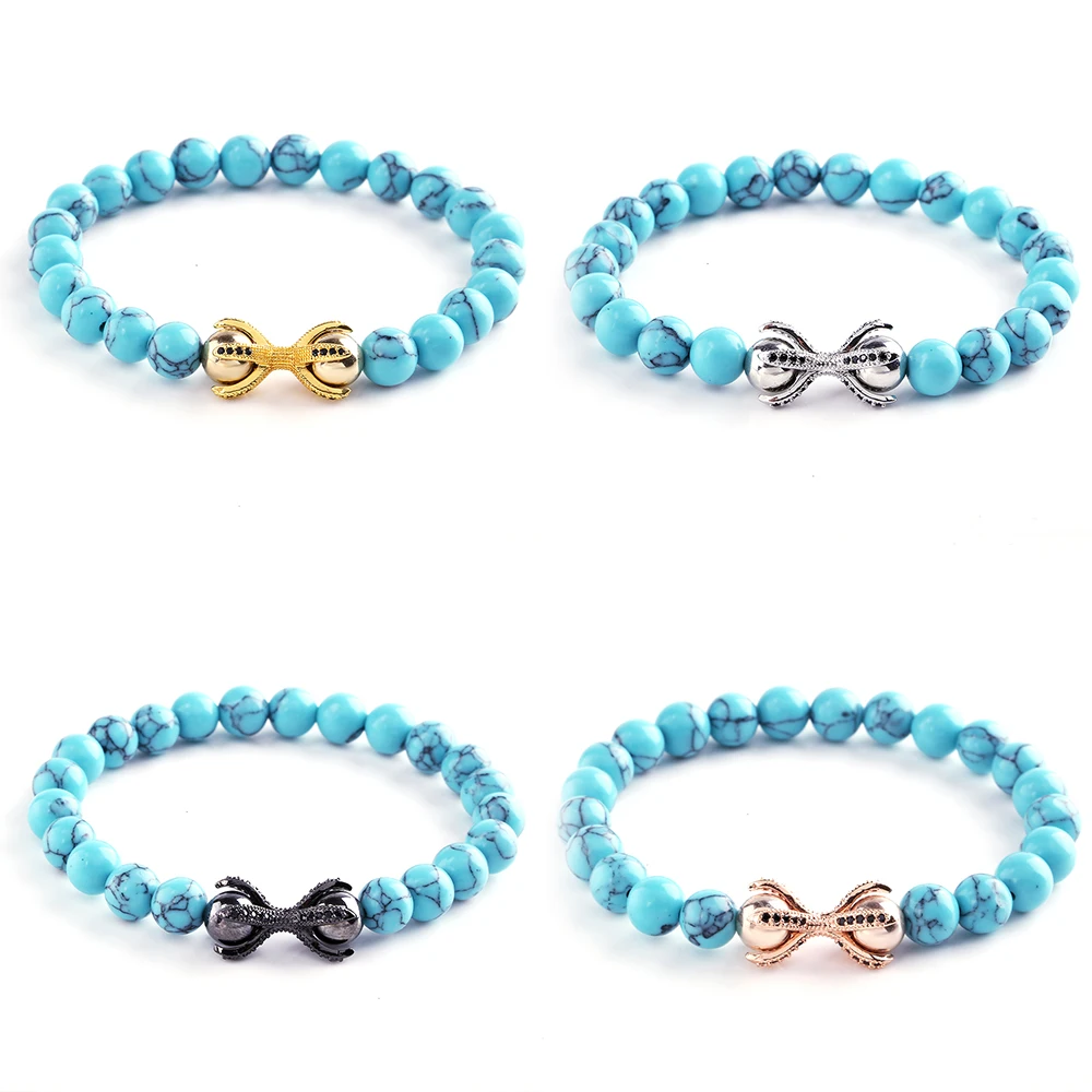 four-color Hourglass Shape Micro Pave Crystal Male Bracelet Punk Style green Beaded Bracelets for Men Women Best Friend Hot Sale | Украшения