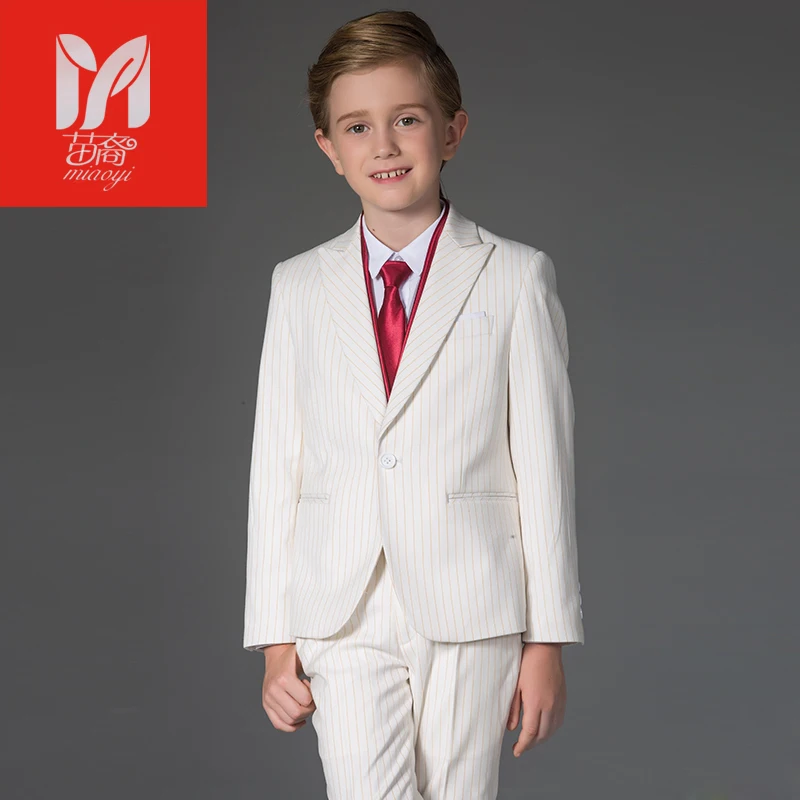

2017 children's leisure clothing sets kids baby boy suits Blazers vest gentleman clothes for weddings formal clothing stripe