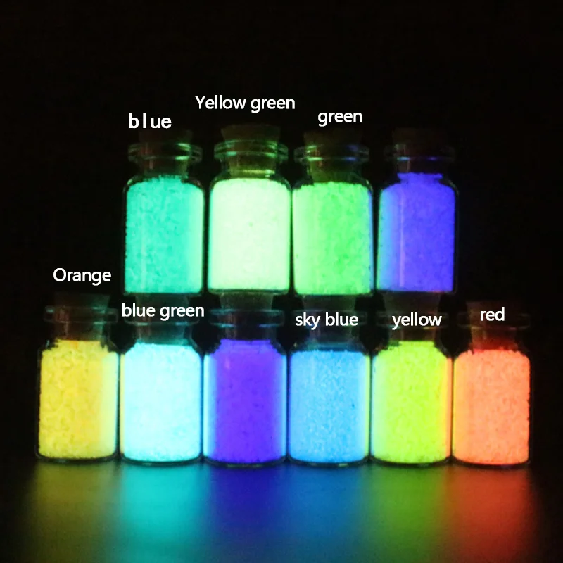 10g/20g/30g Luminous Glow Paint Pigment DIY Starry Wish Bottle Creative Party DIY Bright Paint Fluorescent Particles Material