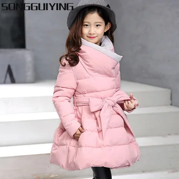 

SONGGUIYING A102 Kids Warm Princess Coats Children Thick Warm Jackets Clothing Girls Winter Jacket Outdoor Parka Down Coat
