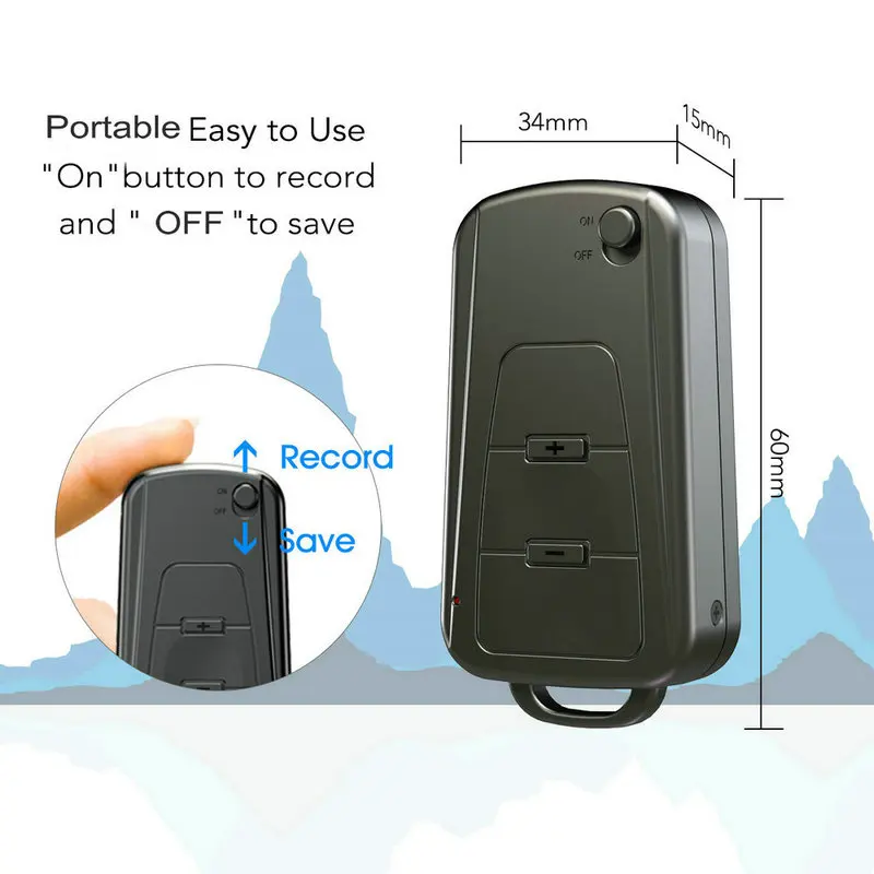 

U-disk Digital Mini Audio Sound Recorder 16GB Professional Car Key Voice Record Dictaphone USB Recorder Recording Pen V8