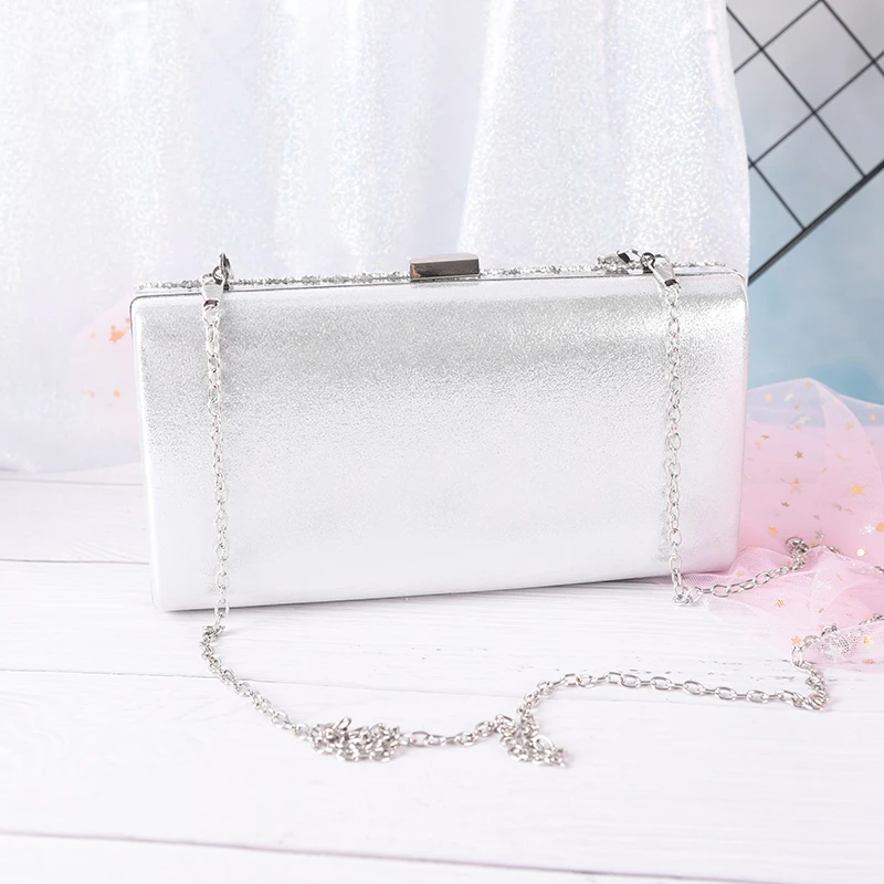 1PC Hot Sale Women Clutch Evening Bag Camouflage Shiny Wedding Party Fashion Handbags Chain Shoulder Bag Messenger Bag Box Purse