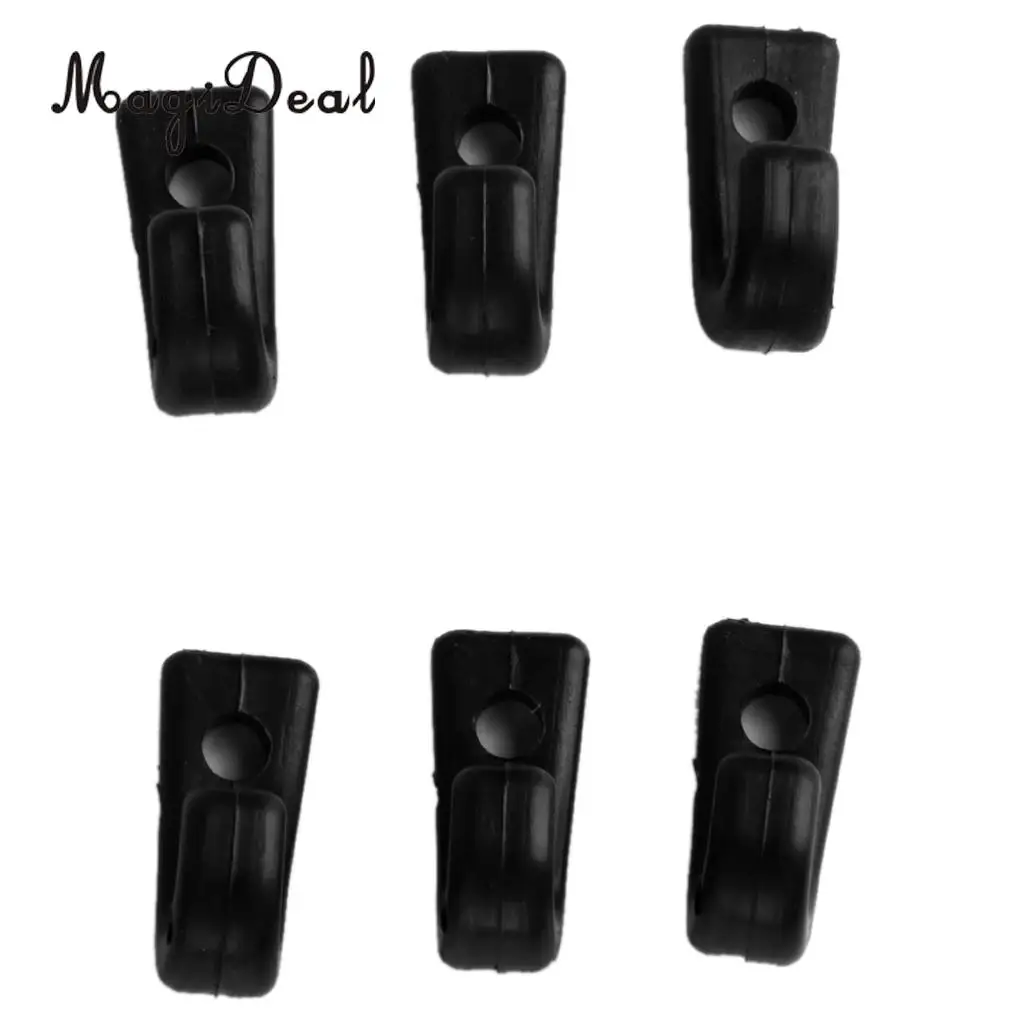 MagiDeal Hot Sale 6Pc Nylon Single Hole Lashing J-shaped Hook for Bungee Kayak Canoe Paddle Board Outfitting Rigging Replacement