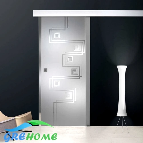 Frosted Gl Sliding Doors Interior Tyres2c 6 6ft Aluminium Alloy Frosted Gl Sliding Barn Door Hardware Kit