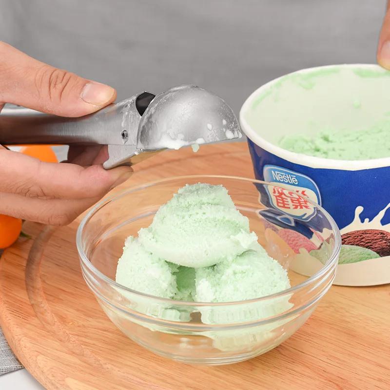 UPORS из нержавеющей стали совок для мороженного с пружинной ручкой круглая формочка для мороженого йогурта тесто ложки для мороженого ложка для мороженого кухонные инструменты