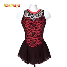 Платье для фигурного катания Nasinaya, индивидуальные юбки для конькобежцев для девочек, женщин, детей, Patinaje, гимнастика, представление 280