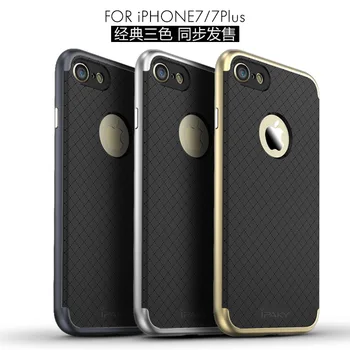 

10pcs/lot free shipping ipaky brand TPU+PC Frame back Case For iphone 5/SE/6/6 Plus/7/7plus