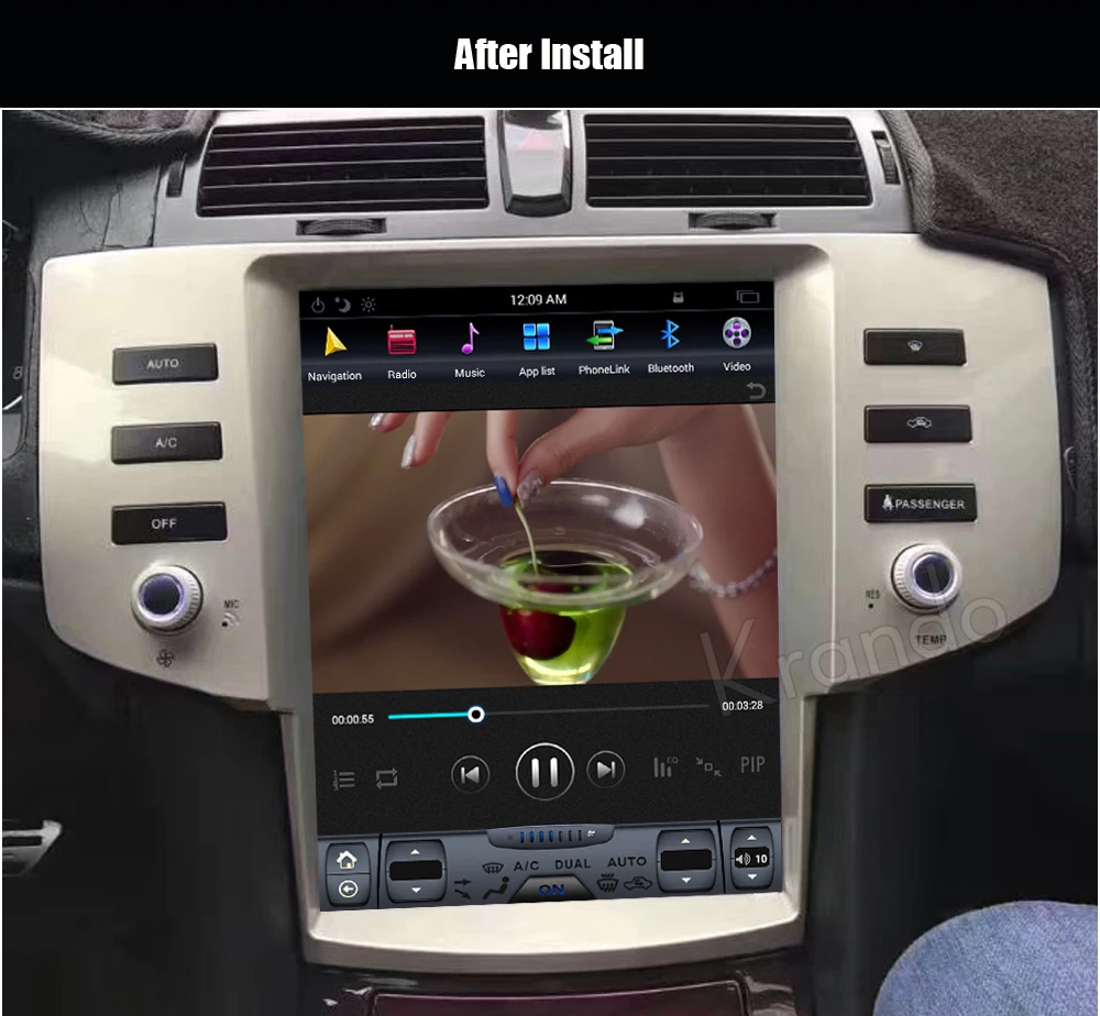 Cheap Krando Android 6.0 12.1" Tesla style Vertical screen car navigation for toyota mark x reiz 2005-2009 radio gps multimedia wifi 5