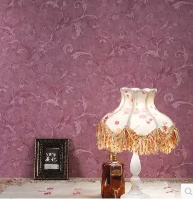 

sticker wall Fashion European purple romantic wall paper The old man homeowners sitting room bedroom wall-to-wall wallpaper
