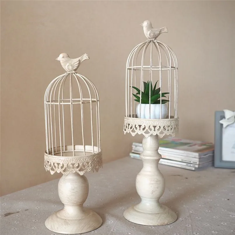 Bird cage candlestick Birdcage Candle Holder Vintage Candle Stick Holders, Wedding Candle Centerpiece for Home Decoration #2h22 (1)