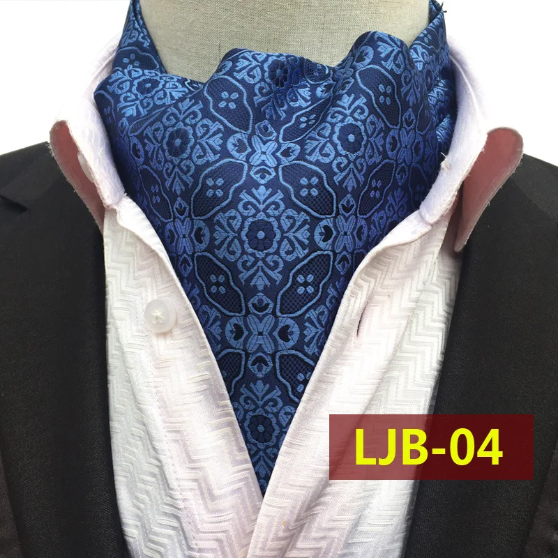 

QXY men's fashion scarf wedding formal cravat british style for polyester silk scarves neck men tie handkerchief paisley ties