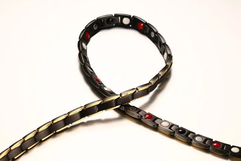 Stainless Steel Magnet Germanium Far Infrared Chain link Necklace for Men Women Chokers Slimming Necklaces Health Jewelry-2
