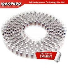 200 шт. 1/2W зенеровский диод ZMM 8V2 10 12 V 15V 16V 18V 3В 3V3 3V9 4V7 5V1 7V5 20V 24V диод
