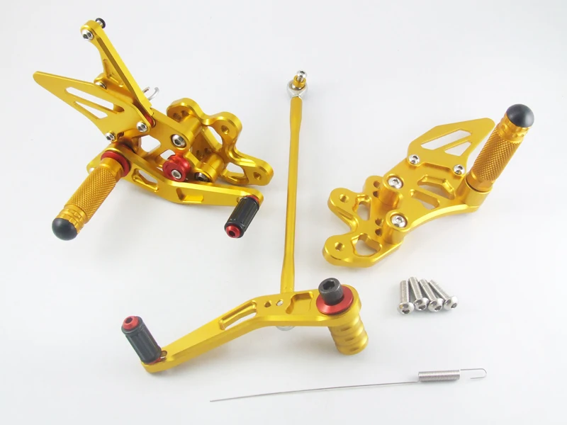 ЧПУ регулируемый задний комплект Rearsets для SUZUKI GSXR600 2008 2009 2010 2011 2012 2013 подставка для ног