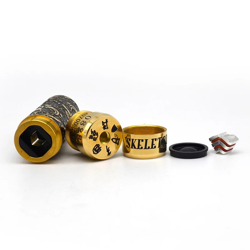 Authentic-MARVEC-Skeleton-King-Kong-26mm-18650-20700-21700-Hybrid-Mechanical-Mod---Military-Brass--07