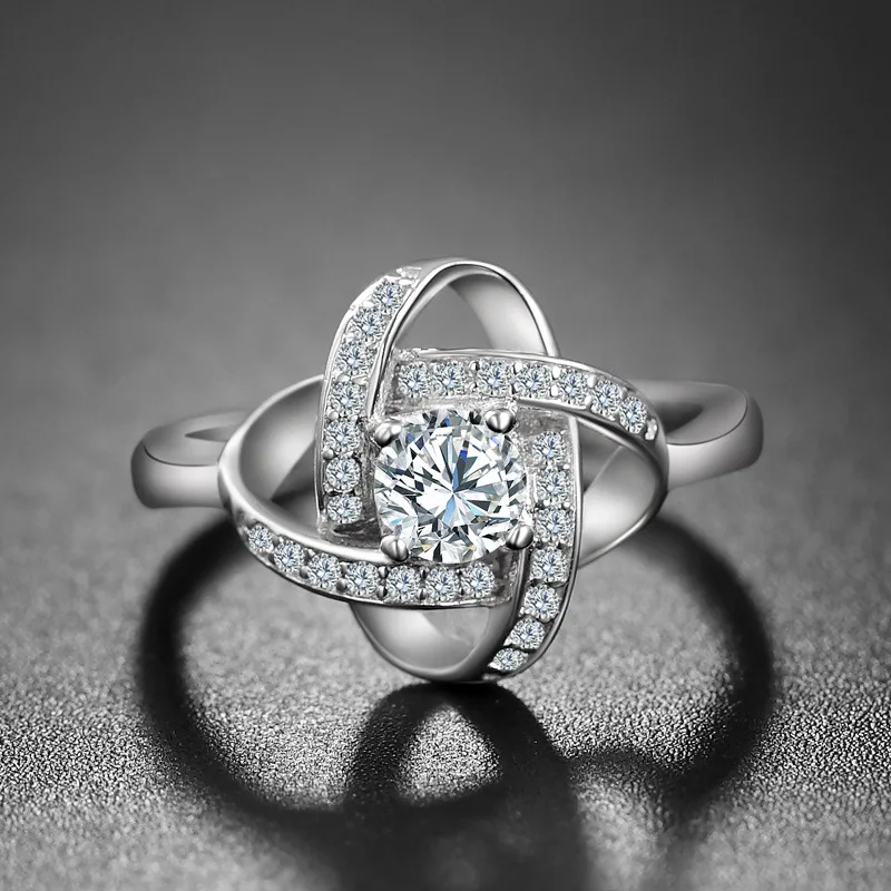 Женское кольцо вечности из серебра 2018 пробы с новым дизайном 925|jewelry women rings|jewelry
