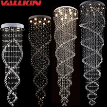 Хрустальные люстры,, роскошное прозрачное современное освещение, потолочные люстры, Светильники для внутренней столовой для лестниц коридора