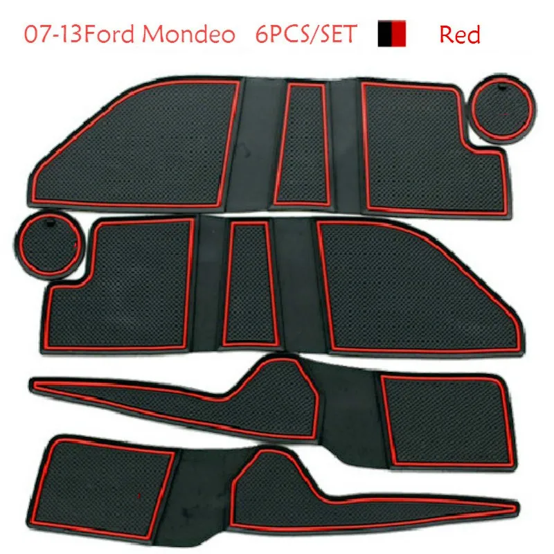 

Car Accessories Gate Slot Pad Rubber Car-cup Interior Cup Cushion Door Mat Cup Stickers Covers For Ford Mondeo (Year:2007-2013)