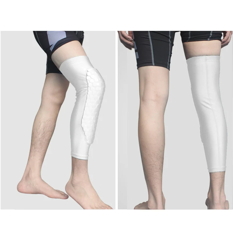 العسل الركبة سادة الرياضة السلامة أشرطة الكرة الطائرة كرة السلة الساق طويل كم حامي التفاف هدفين نيباد 19ing
