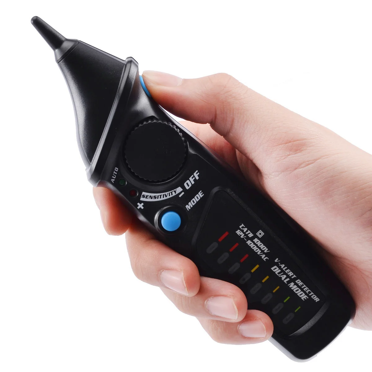 

Electrical Voltage Tester Detector Induction Test Pen Indicator Non-Contact Voltage Meter AC 12V-1000V with LED Flashlight