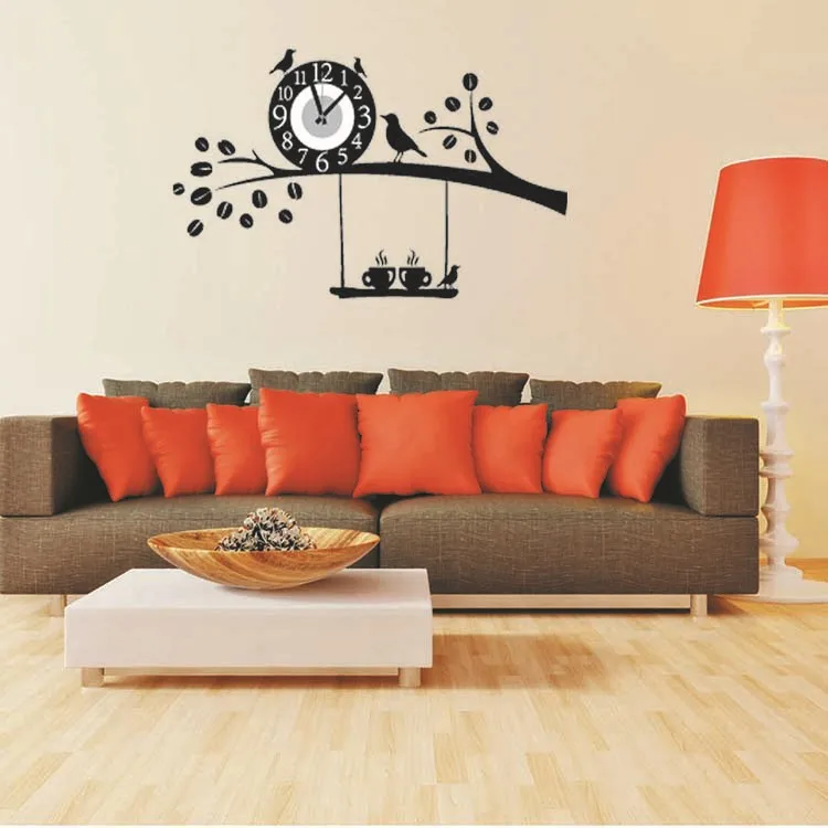 The Impact Of Using Large Clocks In Decorating Jennifer Rizzo Vinyl Erflies Large Wall Clock Decor