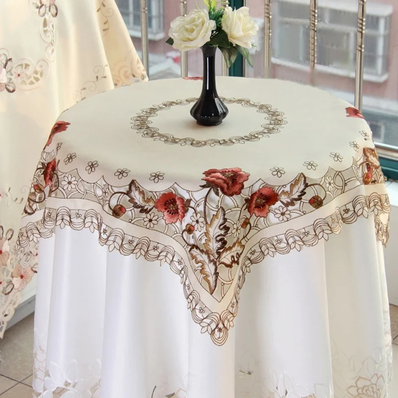 Скатерть с цветочной вышивкой ручной работы вышивкой|textile asia|textile silktextil flowers |