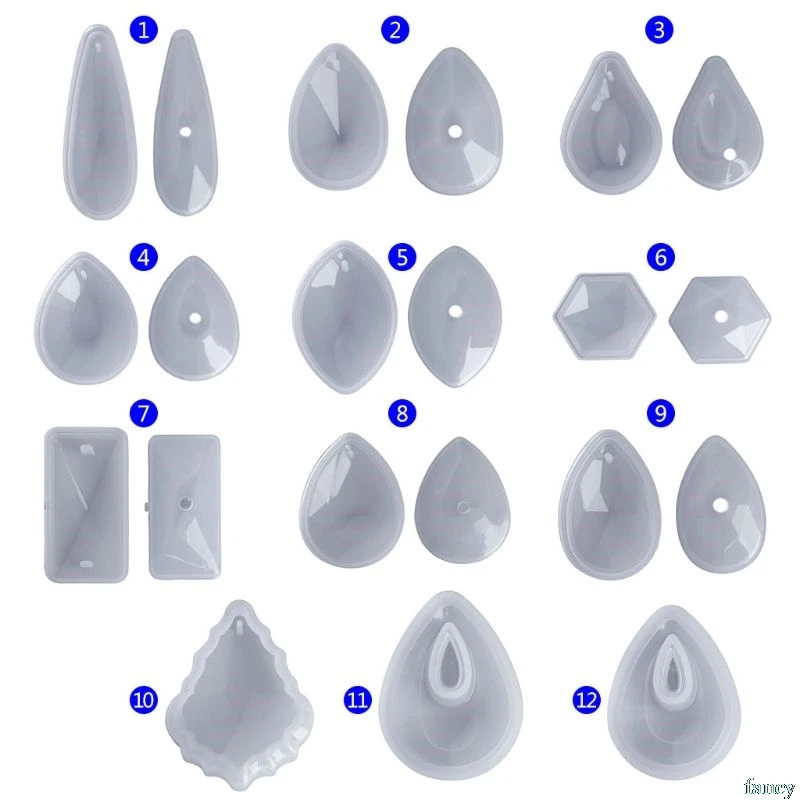 Силиконовые формы Твердые DIY Подвеска для ювелирных изделий эпоксидной ожерелье на резинке с кристаллами Браслет Серьги геометрический 3D