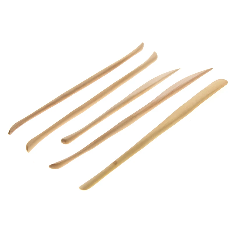 

5PCS/set Convenient DIY Wooden Clay Sculpture knife Pottery Modelling Sharpen Modeling Carving Tools Great