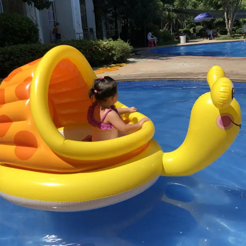 inflatable pool float with shade