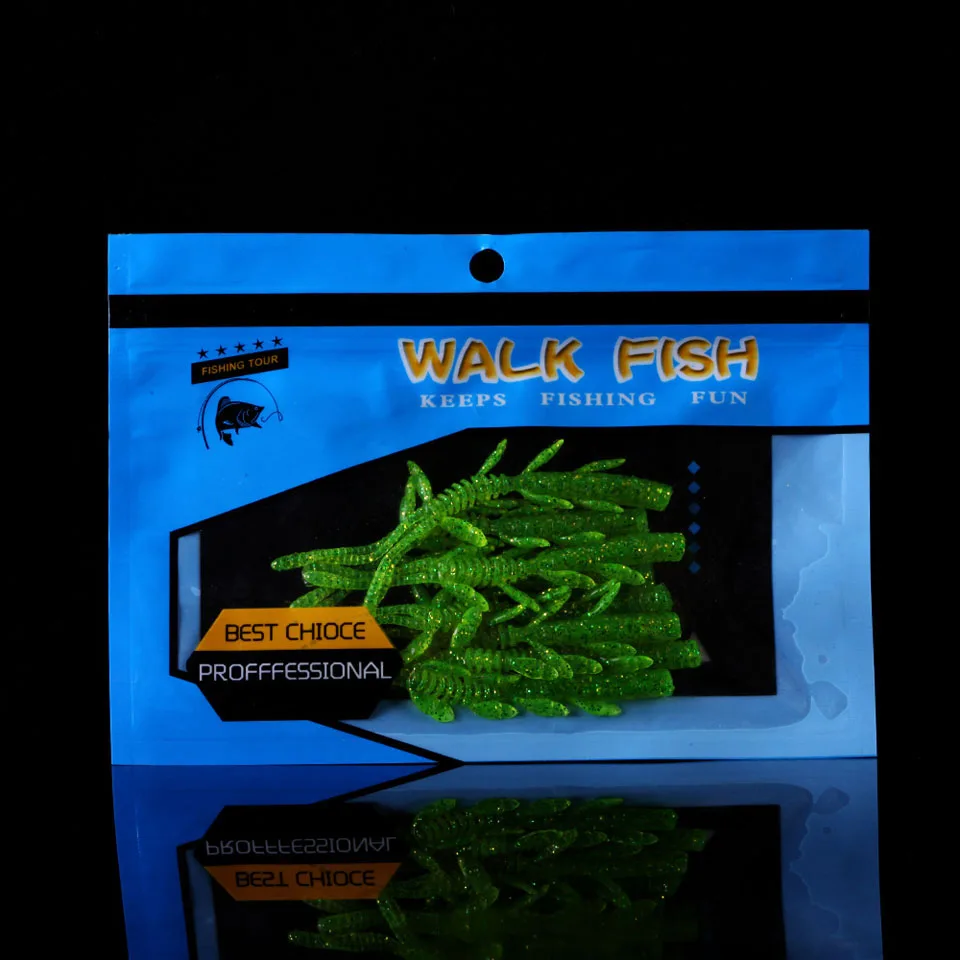 WALK FISH, 8 шт./лот, 8,2 см, 2 г, мягкая рыболовная приманка, силиконовая искусственная Мягкая приманка, мягкая, с солевым запахом, плавающая приманка, приманка для ловли червя