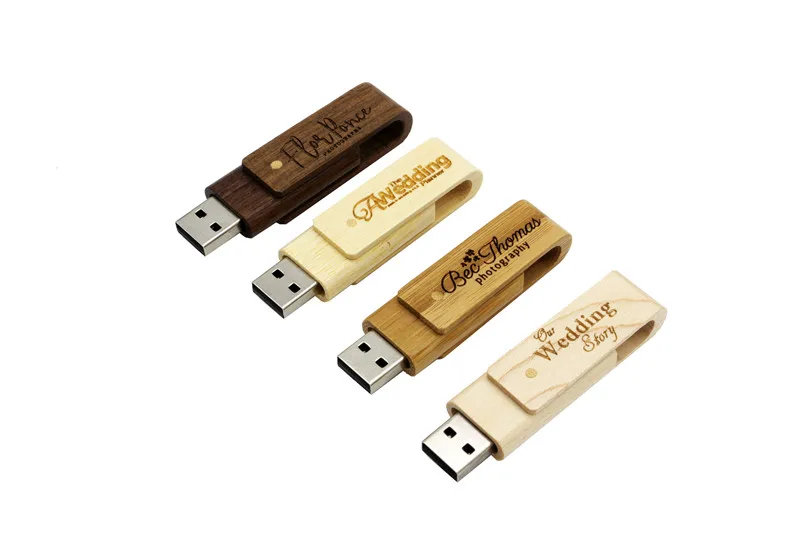 JASTER USB 3,0 лазерная гравировка логотип на заказ Деревянный вращающийся usb флеш-накопитель перевернуть флешки 64 ГБ 16 ГБ 32 ГБ карта памяти