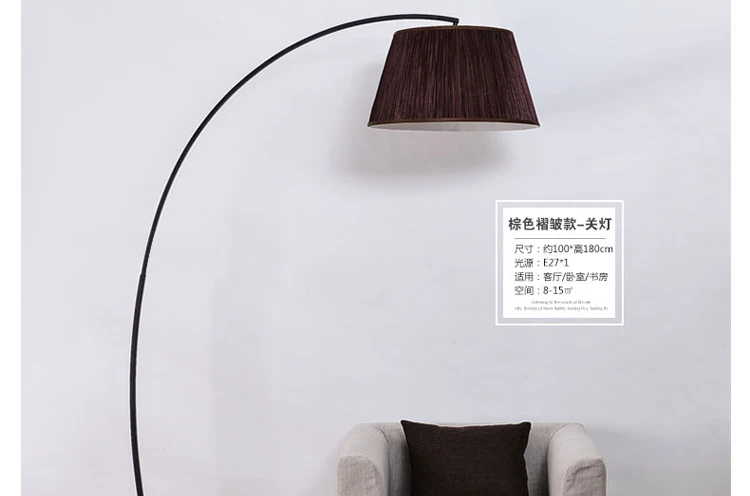 Американский кантри торшер современный спальня гостиная исследование вертикальная лампа Nordic ткань для диванов лампа бесплатная доставка