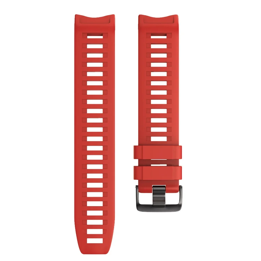 22 мм ширина ремешка для часов Garmin Instinct Мягкая Спортивная Замена для силиконового ремешка ремешок для часов Garmin Instinct умный ремешок для часов - Цвет ремешка: Red