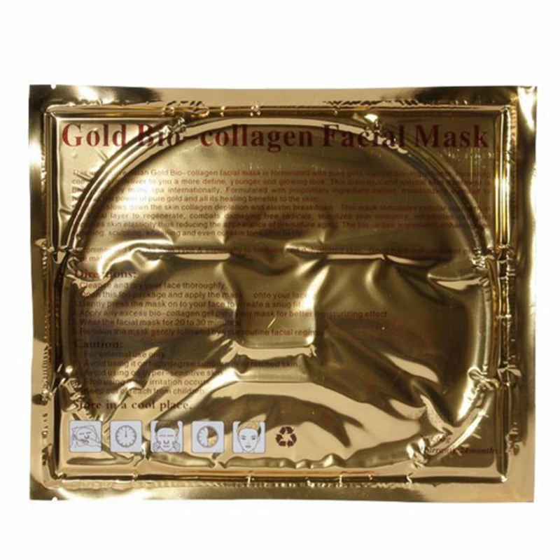 5 шт/лот продукты по уходу за кожей Отбеливающая увлажняющая Золотая маска для лица для снятия средство против морщин