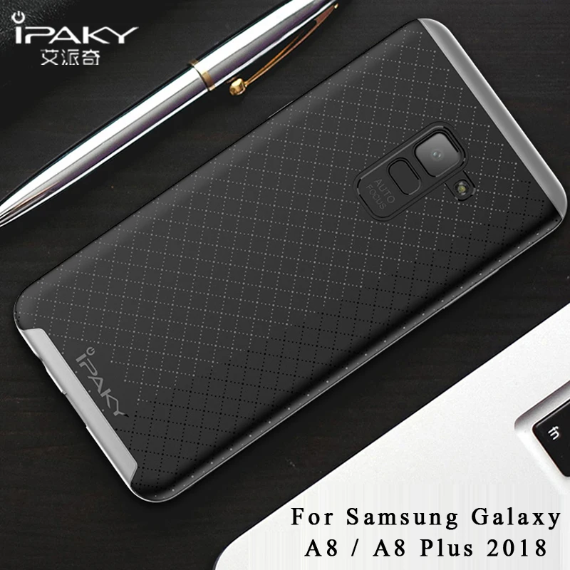 IPaky чехол для samsung Galaxy a8 2018 Coque PC рамка + силиконовая задняя крышка Plus чехлы |