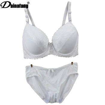 

DaiNaFang Brand New DE Cup Womens Bras Set Push Up Plunge Lace Water Underwear Sexy Ladies Lingerie Panties and Set
