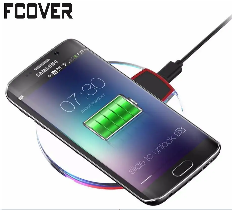 

Crystal Wireless Charger Universal Pad Crystal Wireless Phone Charger Receiver for iPhone & Samsung