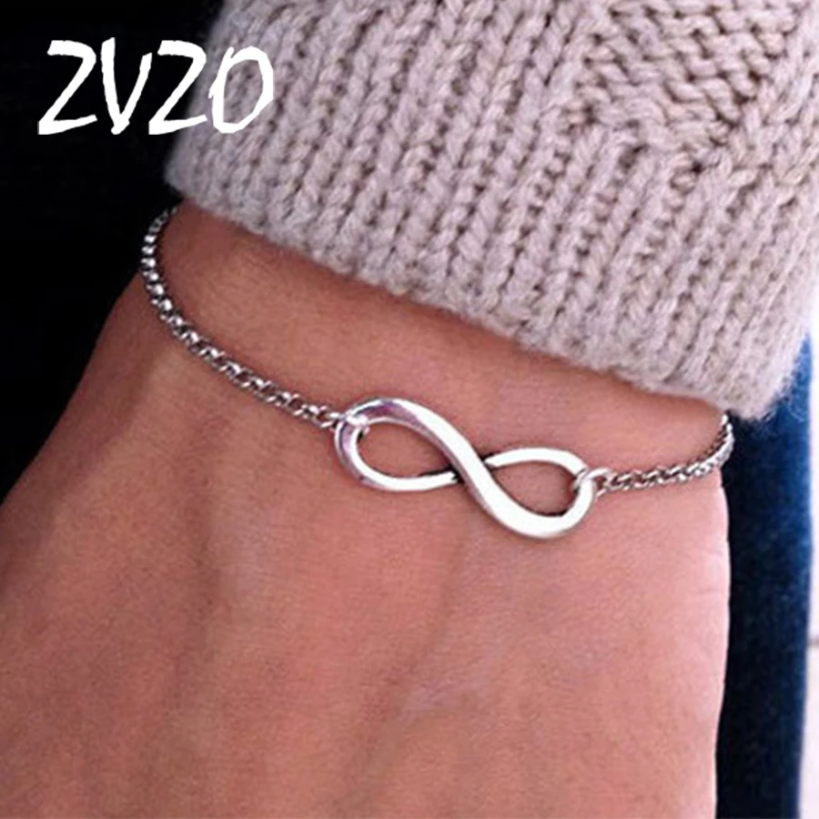 

Hot New 2019 Bijoux Fashion Vintage Infinity 8 Bracelet for Women Bracelets Gift Wholesale Bangles Men Jewelry Aliexpress