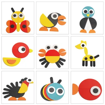 

Montessori Geometric Shape & Color Educational Wooden Puzzle Box Bricks Jigsaw Board Games Gifts Toys for Kids Children