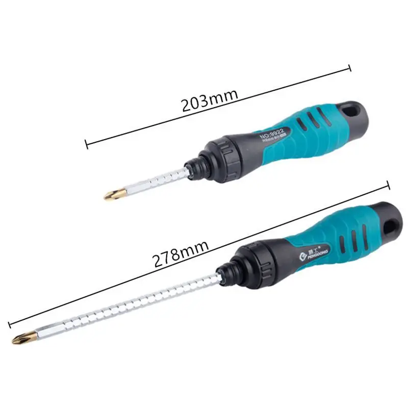 

THGS PENGGONG 2in1 Precision Adjustable Ratchet Screwdriver Set Two-Way Slotted Phillips Magnetic Screwdriver Bits